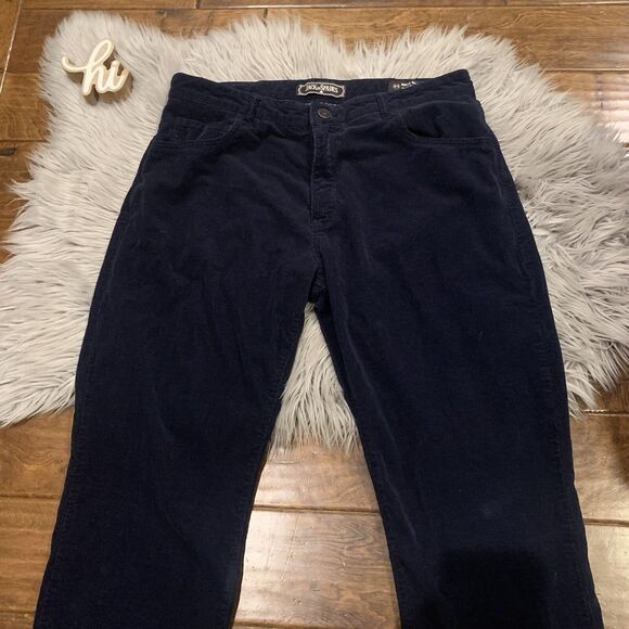 Jack of Spades Corduroy High Roller Pants Mens Size 36 Blue Straight Leg - Picture 6 of 7